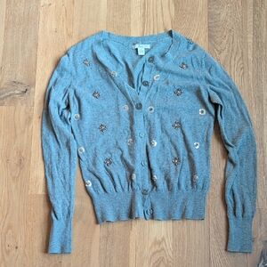 Bass Sequin-Embellished Cotten And Cashmere Blend Cardigan